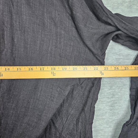 ALLSAINTS Elina Shirt Women’s V-neck Long Sleeve Twist Front Button Up Sz M - Picture 3 of 9